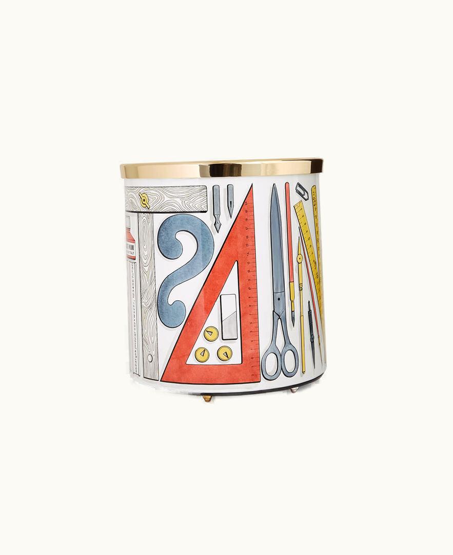 Fornasetti Fornasetti Paper Basket Strumenti Da Disegno In Multicolour