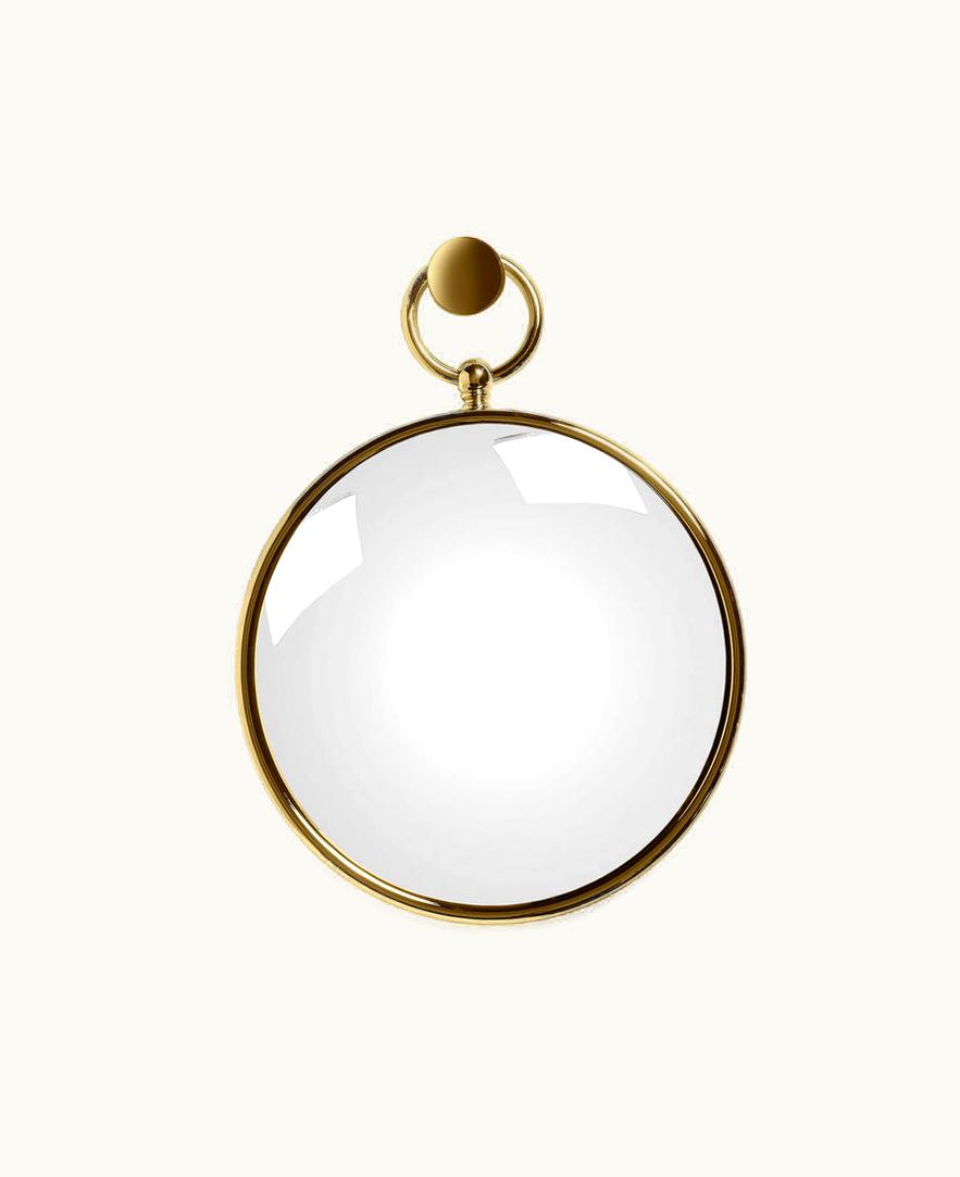 Fornasetti Fornasetti Magic Convex Mirror With Ring In Brass C37X023FOR21OTT