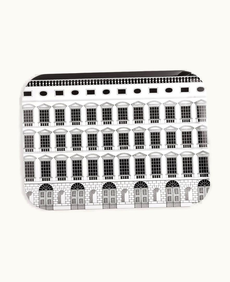 Fornasetti Fornasetti Tray Architettura In White / Black C25X100FOR21BIA