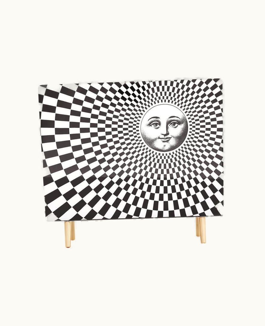 Fornasetti Fornasetti Magazine Rack Solecentrismo In White / Black