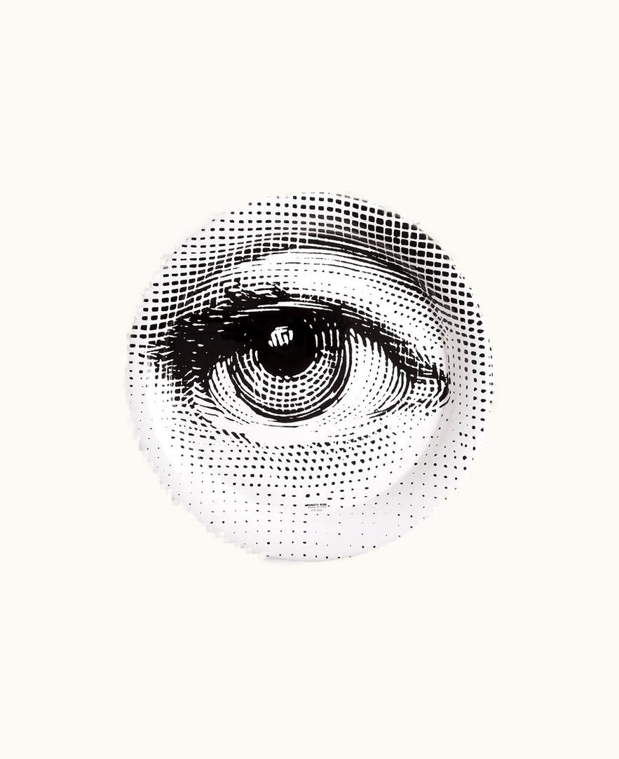 Fornasetti Fornasetti Tray Occhio In White / Black C32X004FOR21BIA