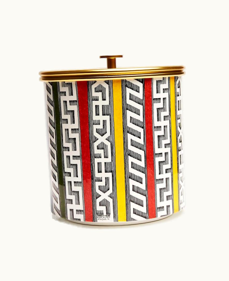 Fornasetti Fornasetti Ice Bucket Bordi Antichi In Multicolour