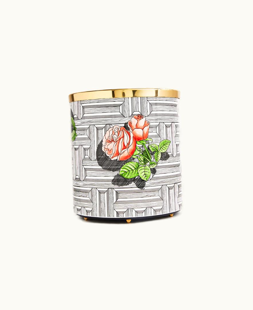 Fornasetti Fornasetti Paper Basket Musciarabia Con Rose In Multicolour