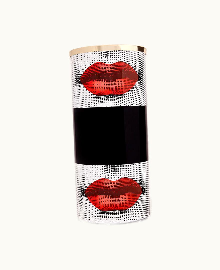 Fornasetti Fornasetti Umbrella Stand Kiss In White / Black / Red
