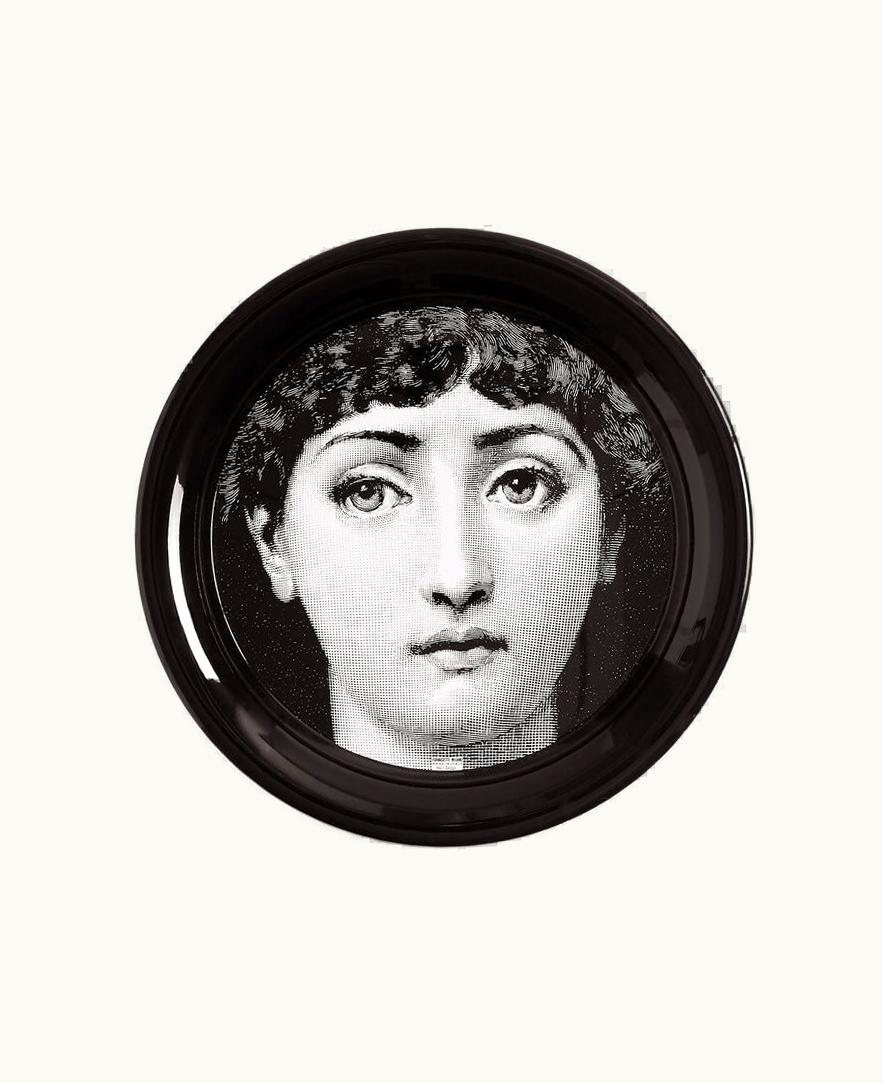 Fornasetti Fornasetti Tray Tema E Variazioni N.1 In White / Black C26X193FOR21BIA