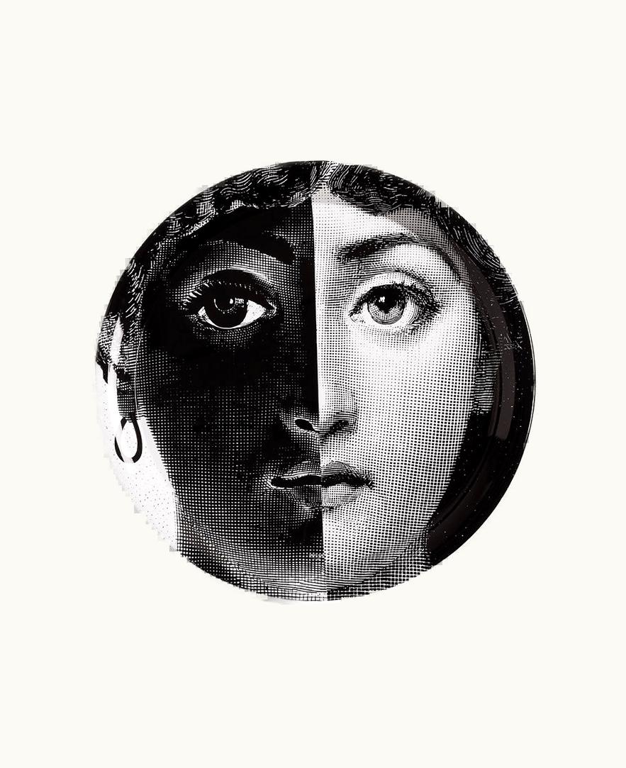 Fornasetti Tray Tema E Variazioni N.222 In White / Black