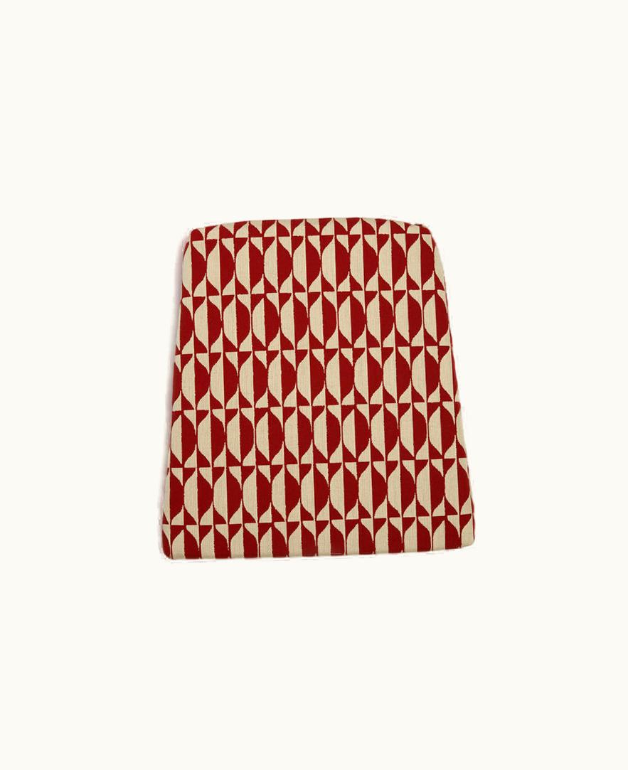 Fornasetti Outdoor Cushion Losanghe For Chair Capitellum In Pink / Mattone