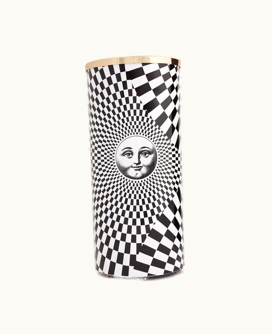 Fornasetti Umbrella Stand Solecentrismo In White / Black