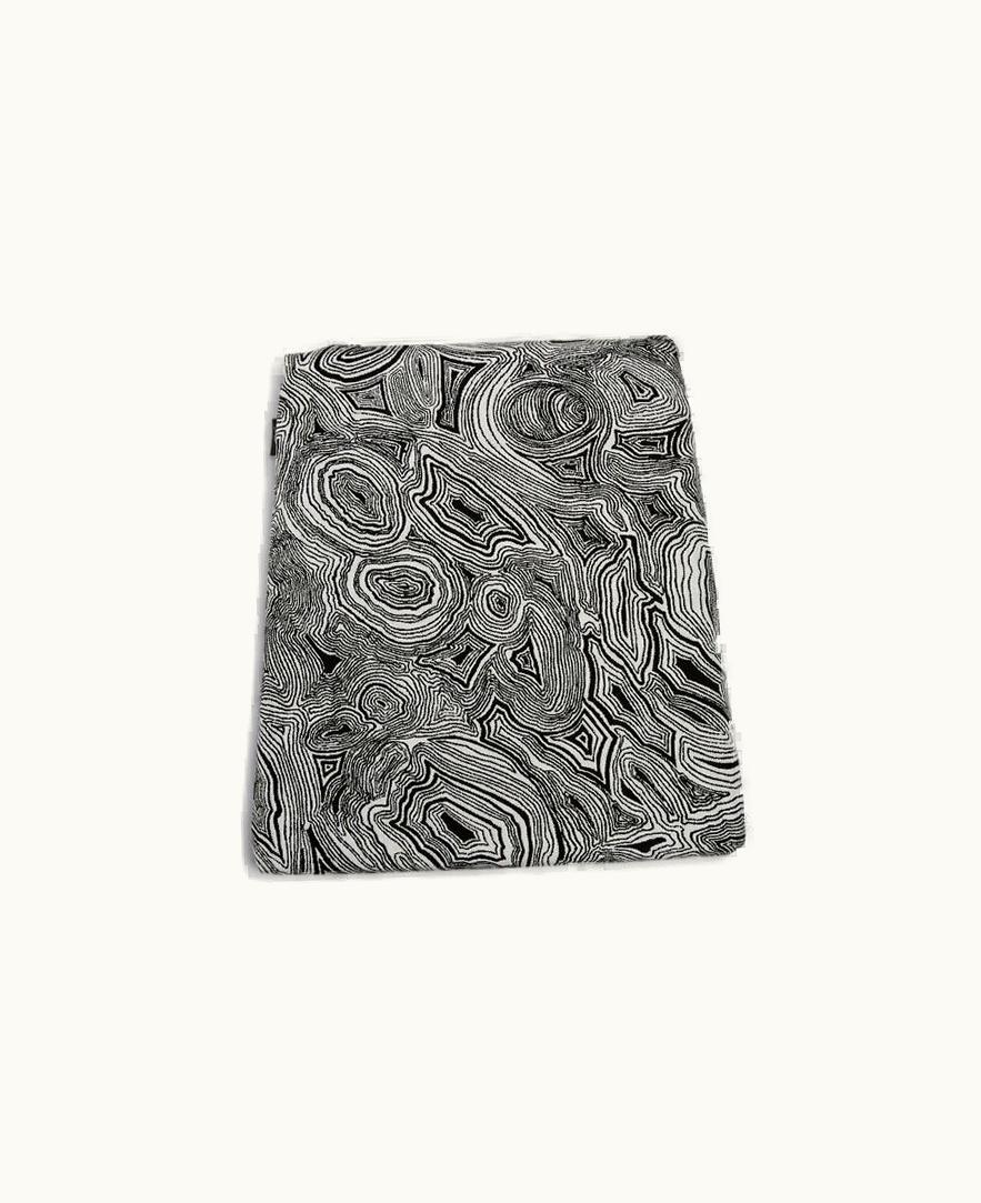 Fornasetti Outdoor Cushion Malachite For Chair Capitellum In White / Black