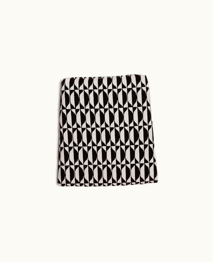 Fornasetti Outdoor Cushion Losanghe For Chair Capitellum In White / Black