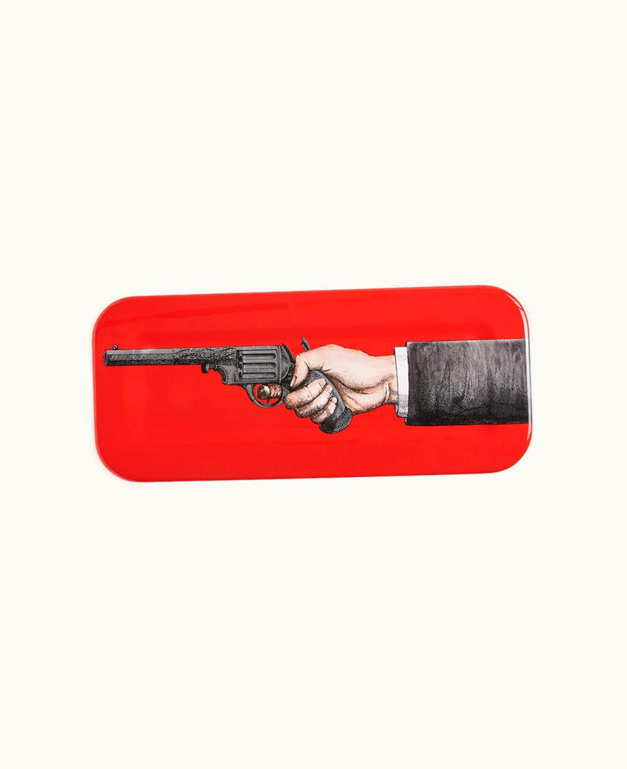 Fornasetti Tray Braccio Con Pistola In Multicolour