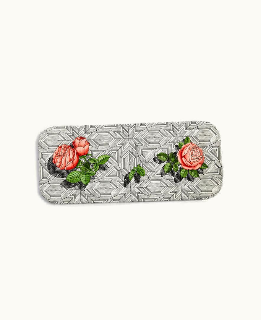 Fornasetti Tray Musciarabia Con Rose In Multicolour