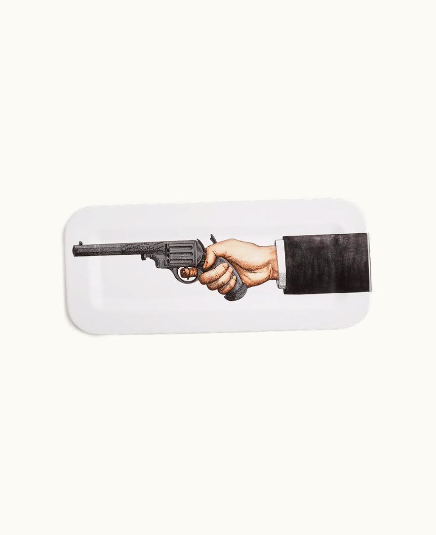 Fornasetti Tray Braccio Con Pistola In Multicolour