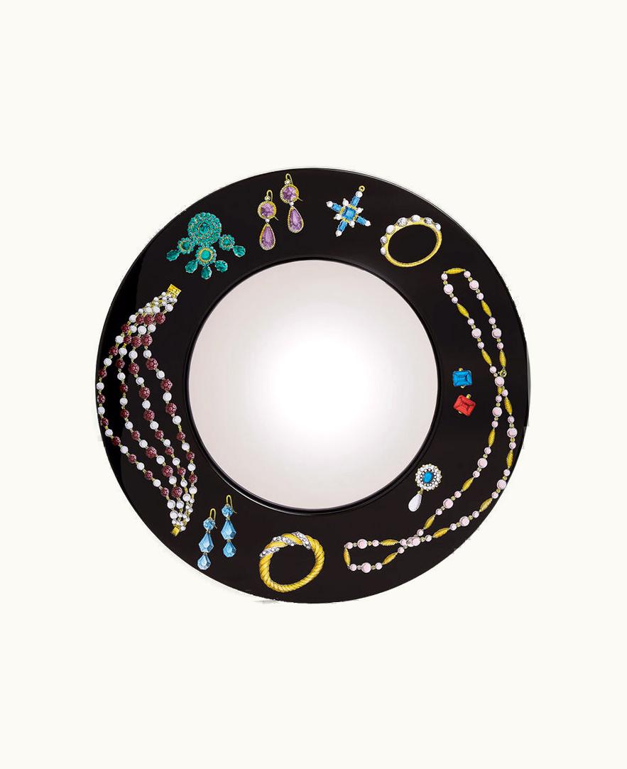 Fornasetti Frame With Convex Mirror Gioielli In Multicolour