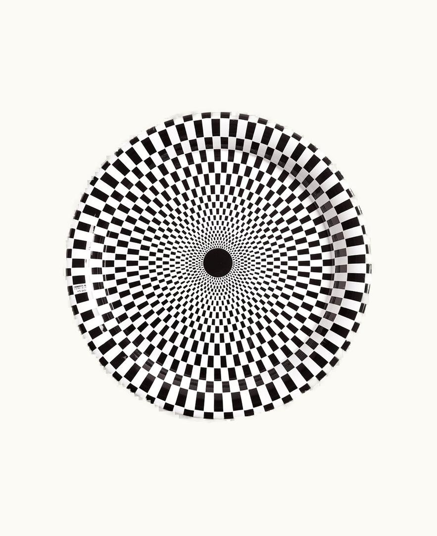 Fornasetti Tray Egocentrismo In White / Black