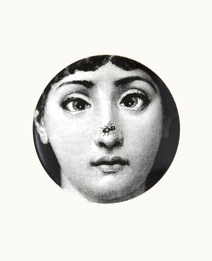 Fornasetti Wall Plate Tema E Variazioni N.363 In White / Black