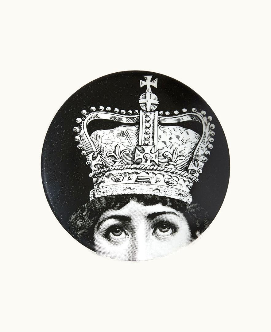 Fornasetti Wall Plate Tema E Variazioni N.369 In White / Black