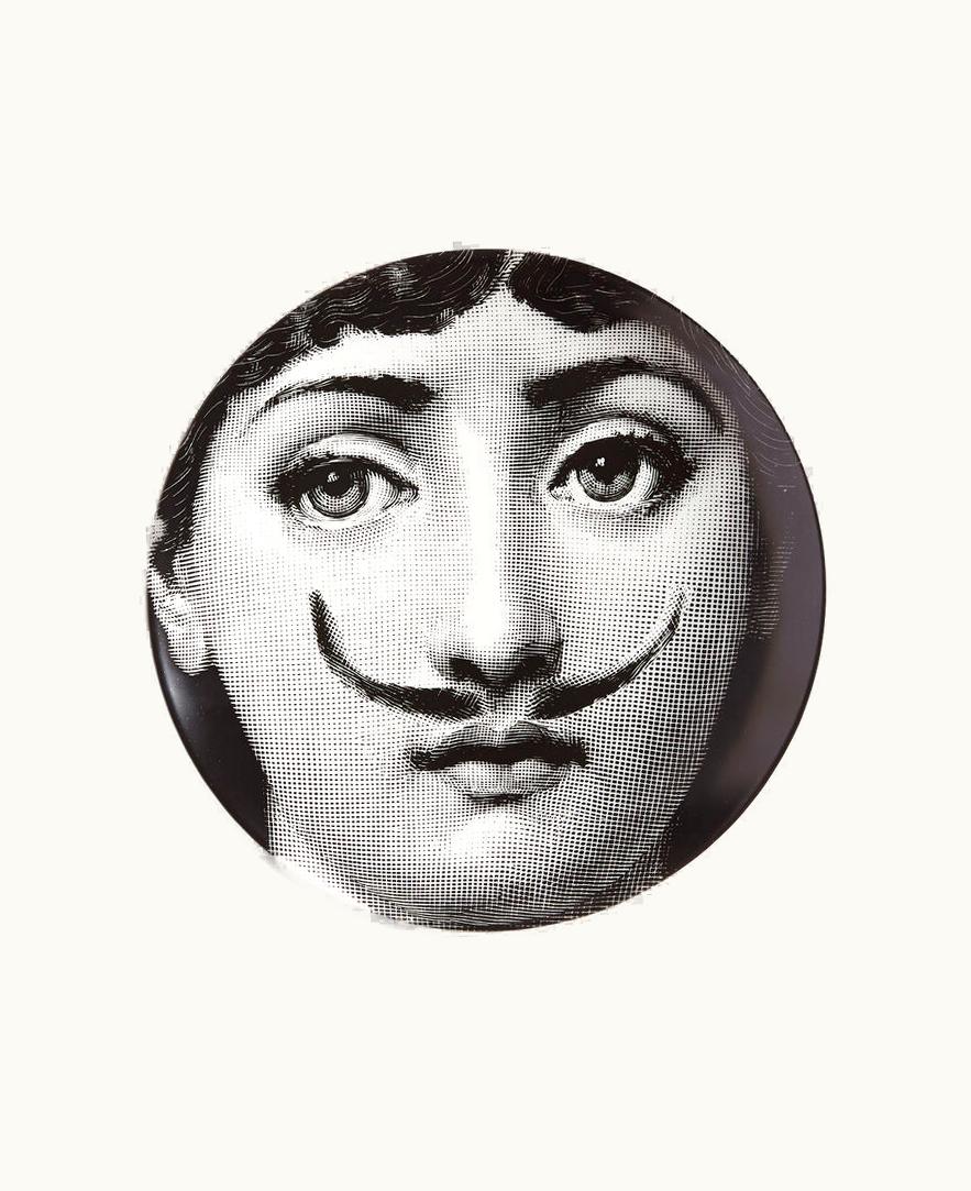 Fornasetti Wall Plate Tema E Variazioni N.21 In White / Black