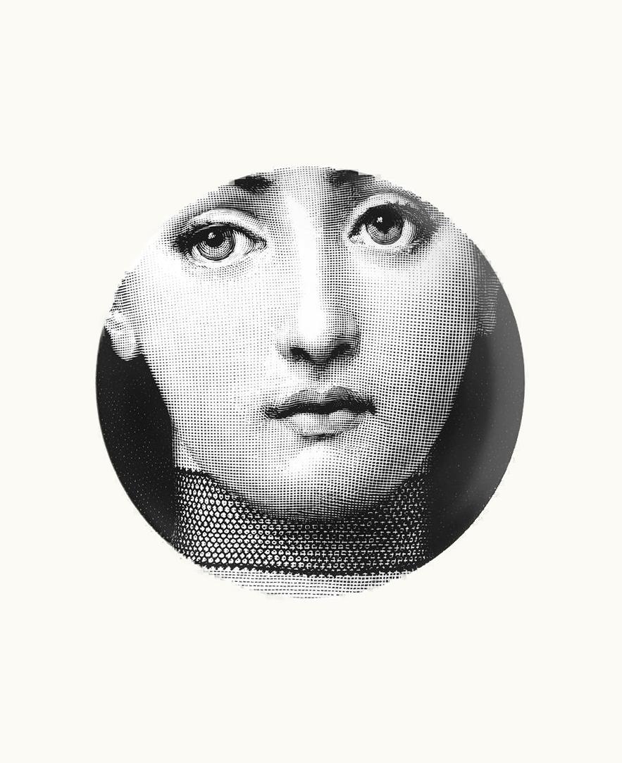 Fornasetti Wall Plate Tema E Variazioni N.220 In White / Black