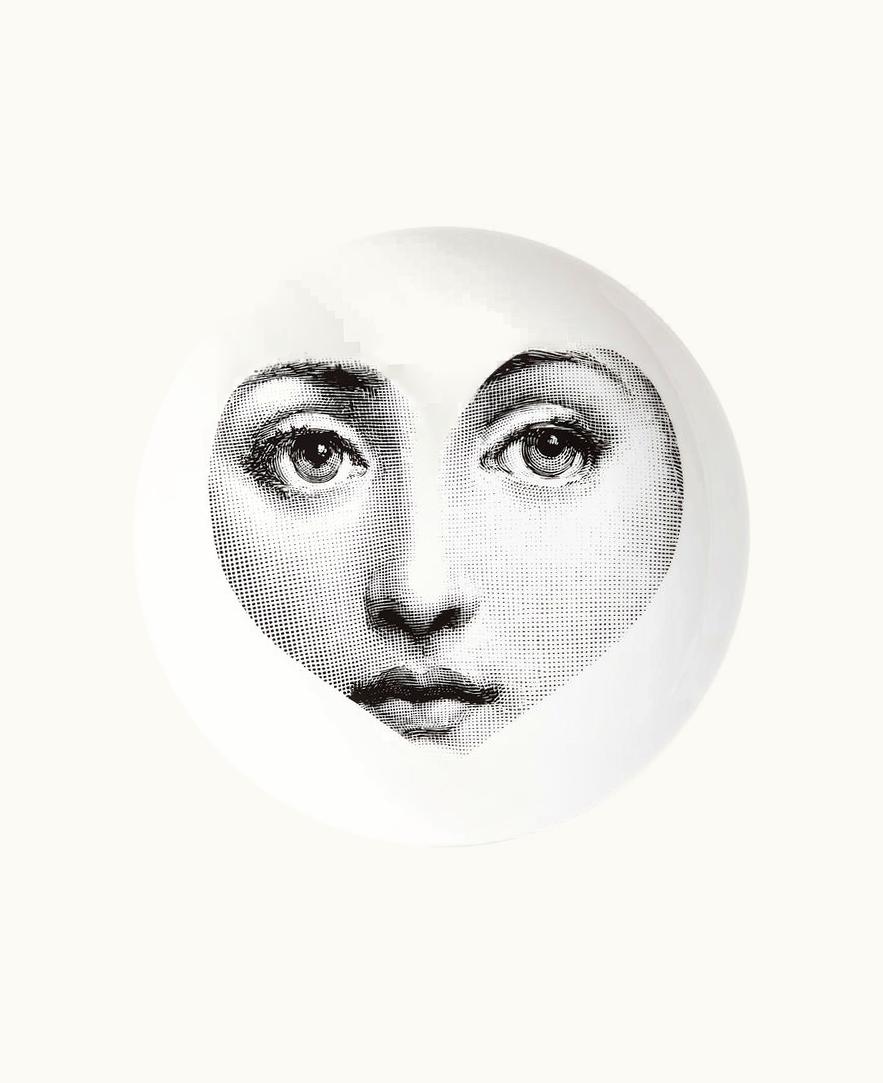 Fornasetti Wall Plate Tema E Variazioni N.41 In White / Black