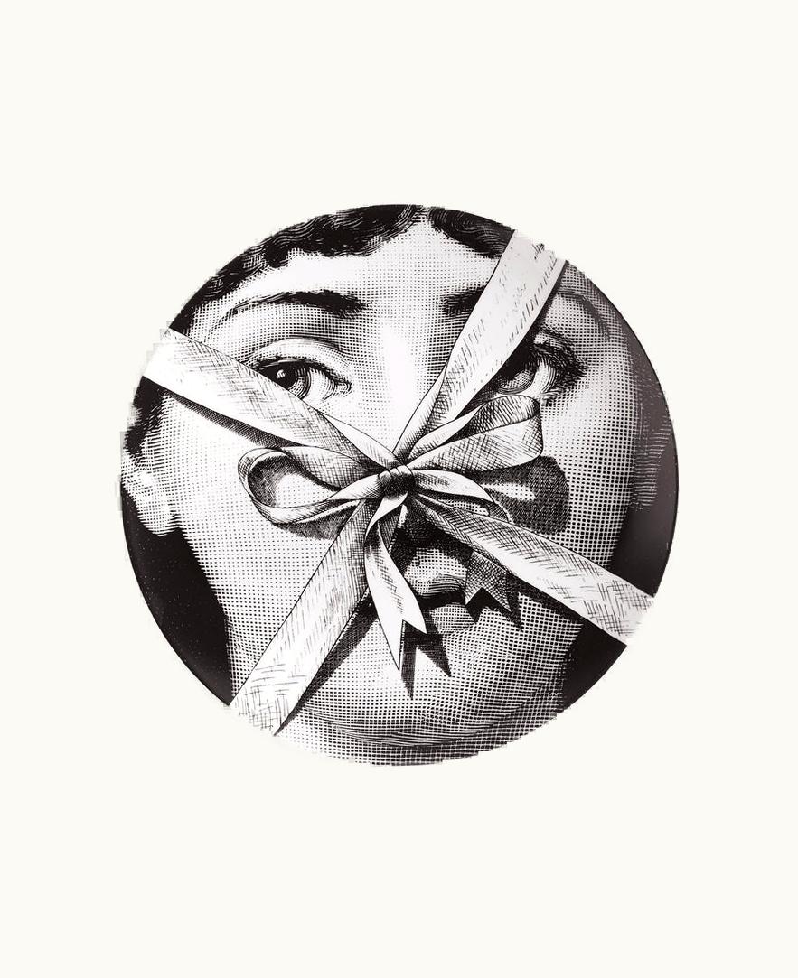 Fornasetti Wall Plate Tema E Variazioni N.171 In White / Black