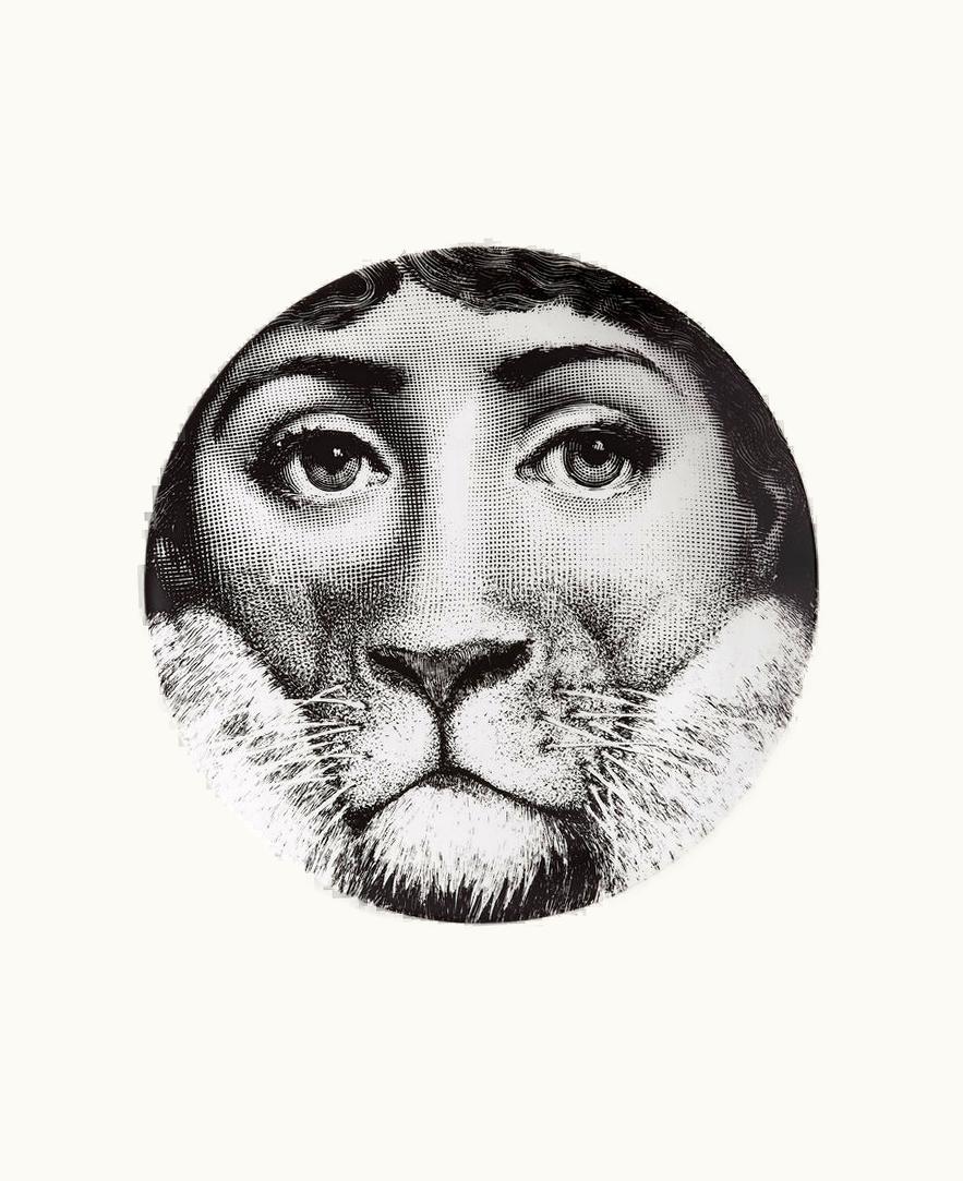 Fornasetti Wall Plate Tema E Variazioni N.143 In White / Black