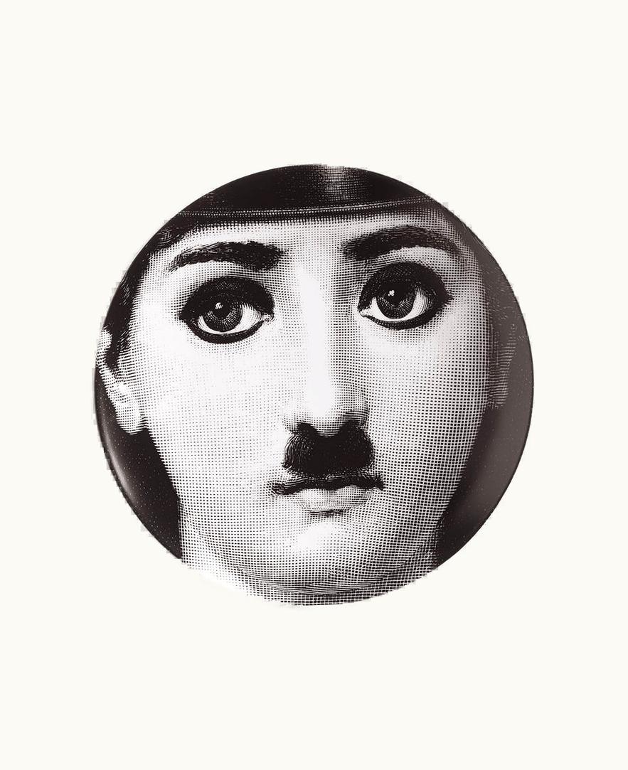 Fornasetti Wall Plate Tema E Variazioni N.204 In White / Black
