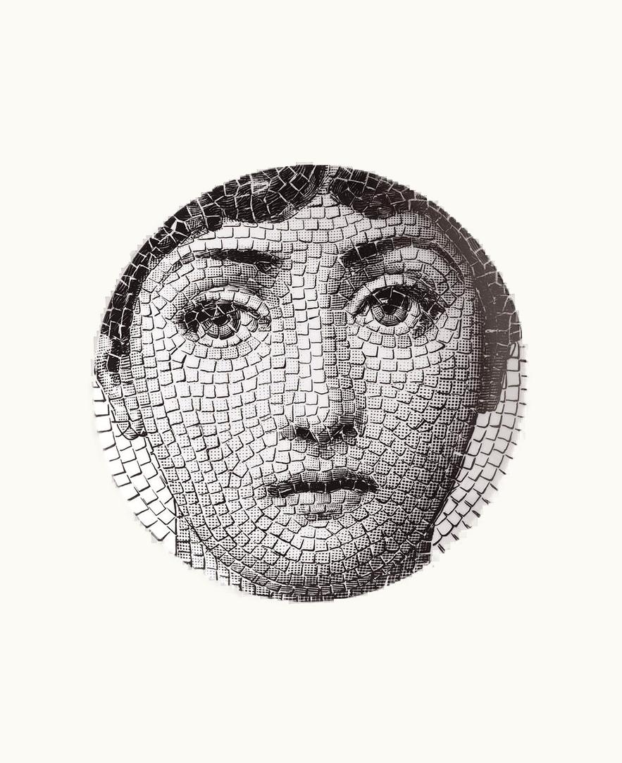 Fornasetti Wall Plate Tema E Variazioni N.131 In White / Black