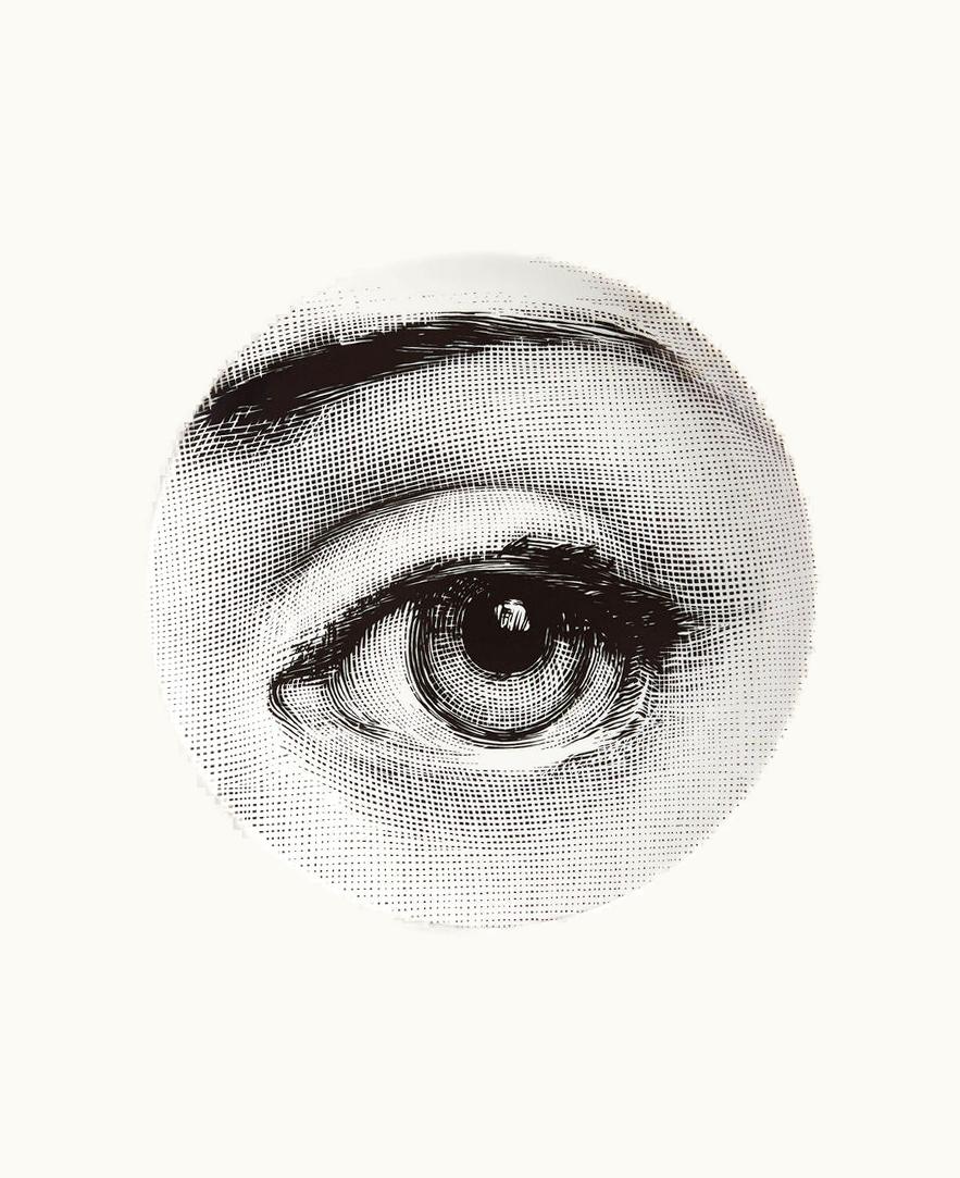 Fornasetti Wall Plate Tema E Variazioni N.248 In White / Black