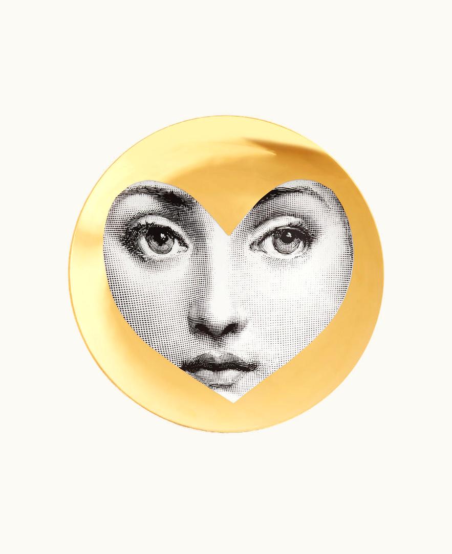 Fornasetti Wall Plate Tema E Variazioni N.41 In White / Black / Gold