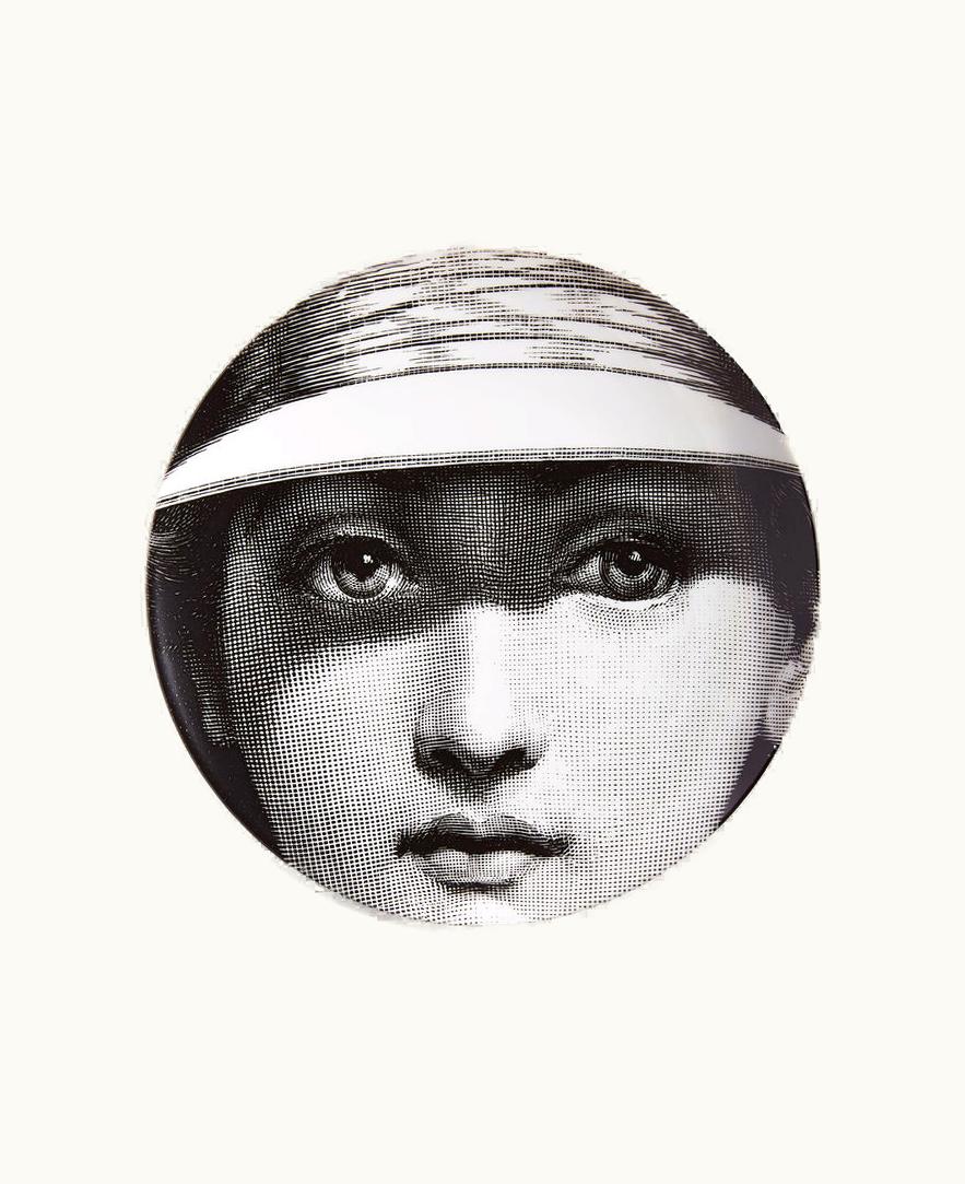 Fornasetti Wall Plate Tema E Variazioni N.123 In White / Black
