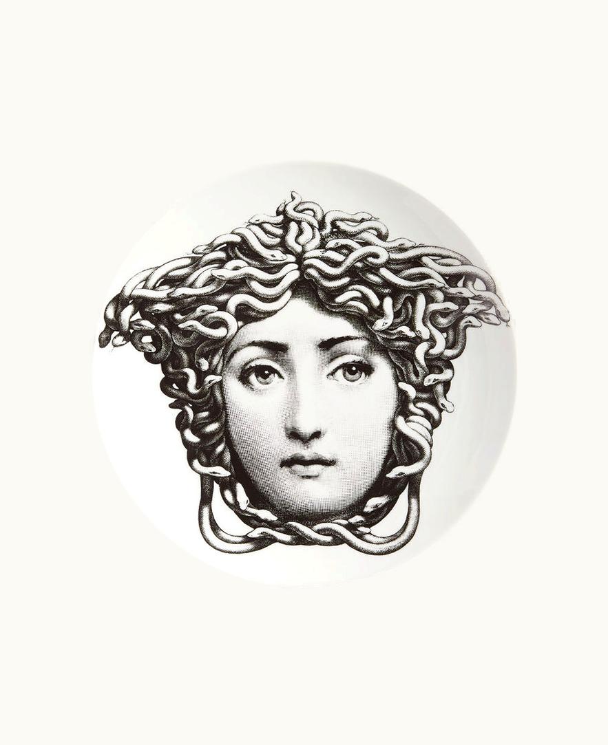 Fornasetti Wall Plate Tema E Variazioni N.217 In White / Black