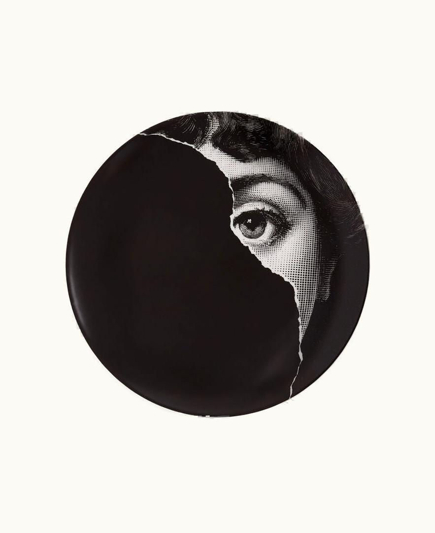 Fornasetti Wall Plate Tema E Variazioni N.145 In White / Black