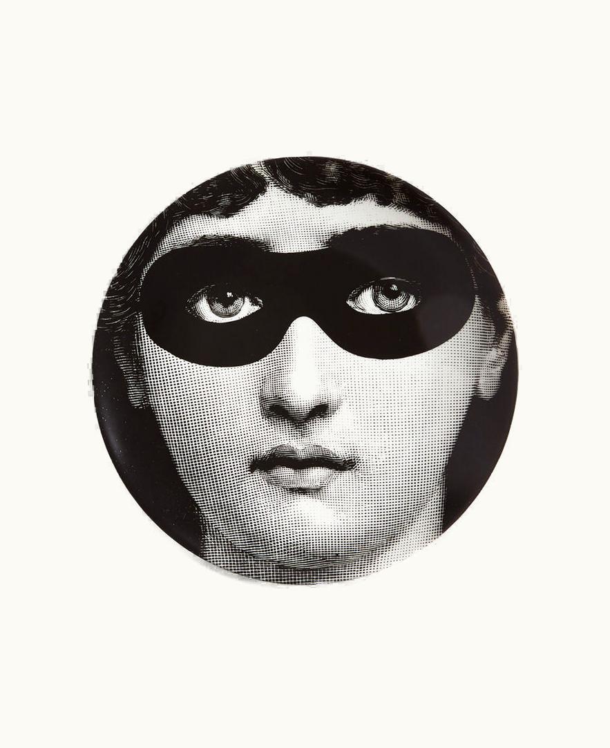 Fornasetti Wall Plate Tema E Variazioni N.22 In White / Black