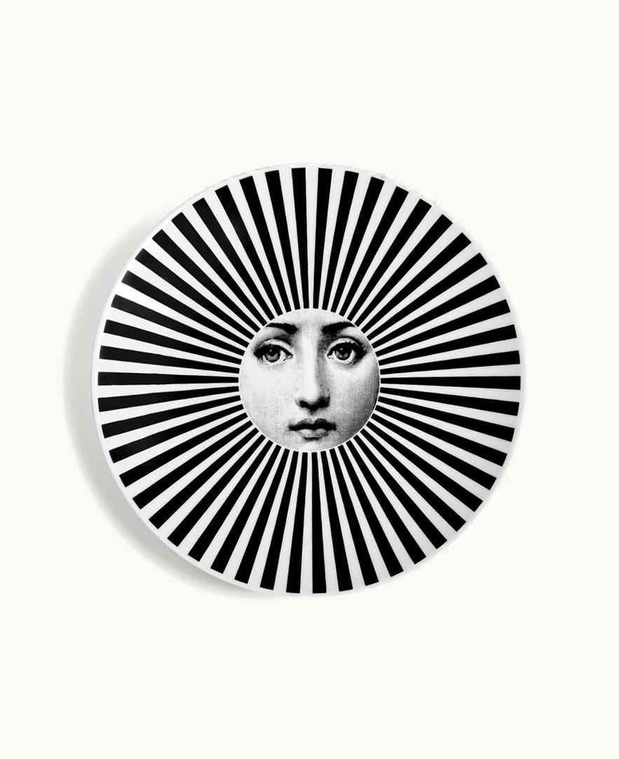 Fornasetti Fornasetti Wall Plate Tema E Variazioni N.247 In White / Black