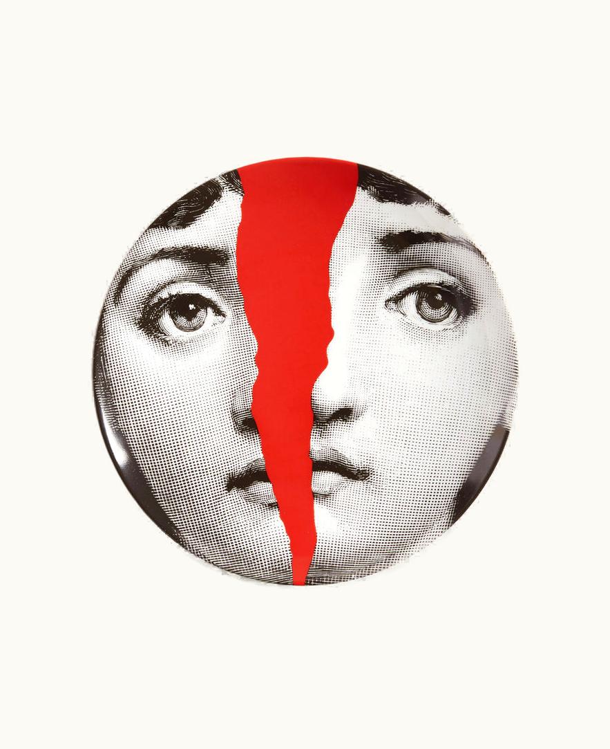 Fornasetti Fornasetti Wall Plate Tema E Variazioni N.10 - Don Giovanni In White / Black / Red