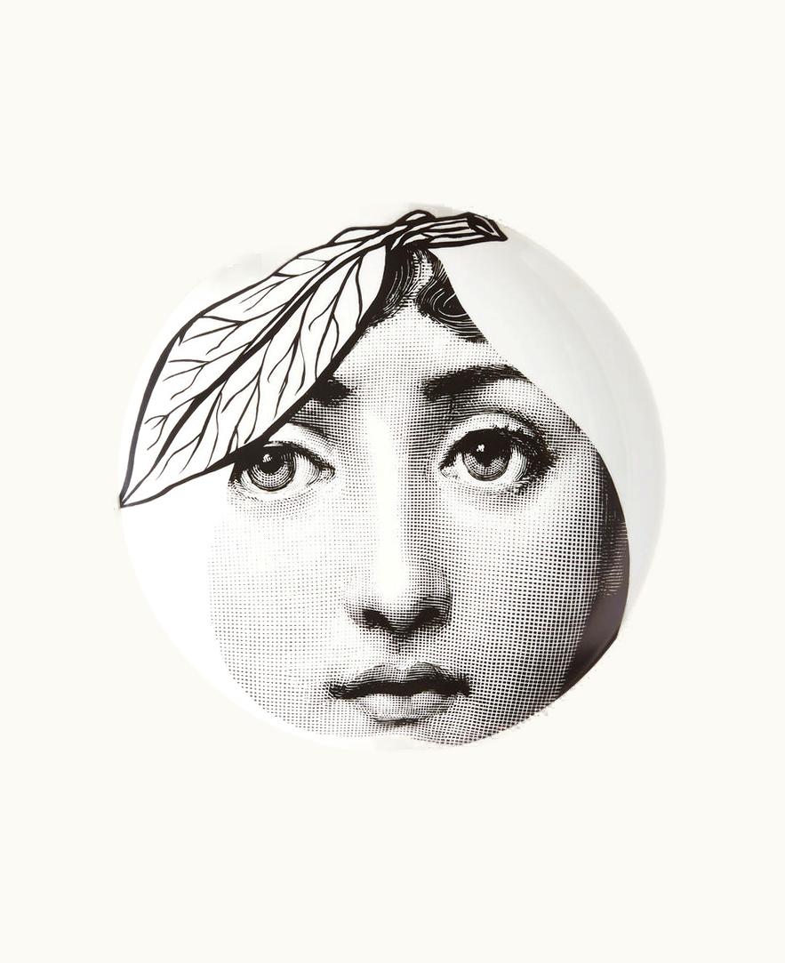 Fornasetti Fornasetti Wall Plate Tema E Variazioni N.24 In White / Black