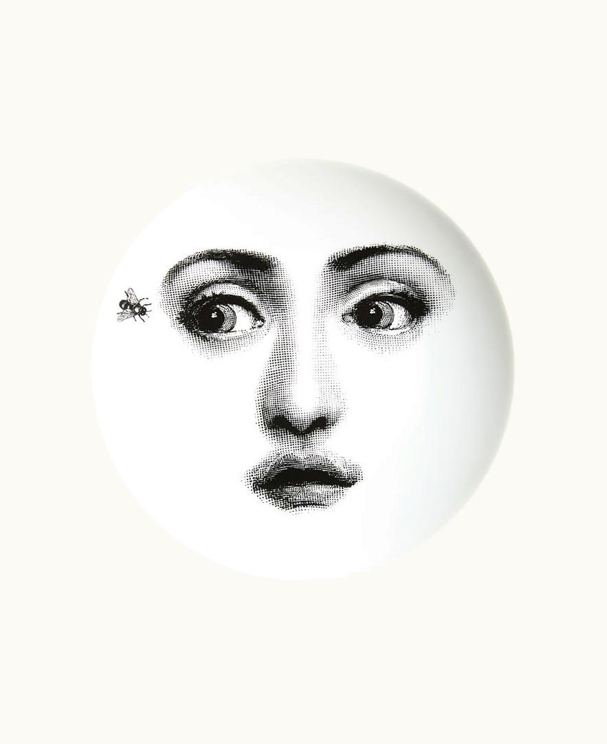 Fornasetti Fornasetti Wall Plate Tema E Variazioni N.364 In White / Black