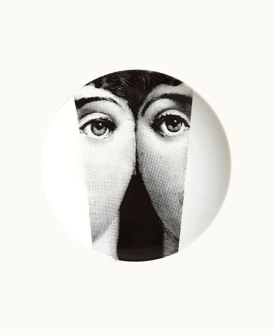 Fornasetti Fornasetti Wall Plate Tema E Variazioni N.13 In White / Black