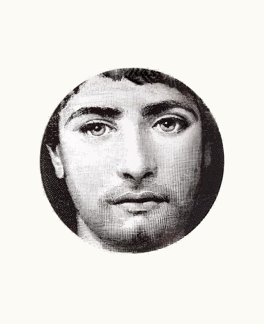 Fornasetti Fornasetti Wall Plate Tema E Variazioni N.333 In White / Black