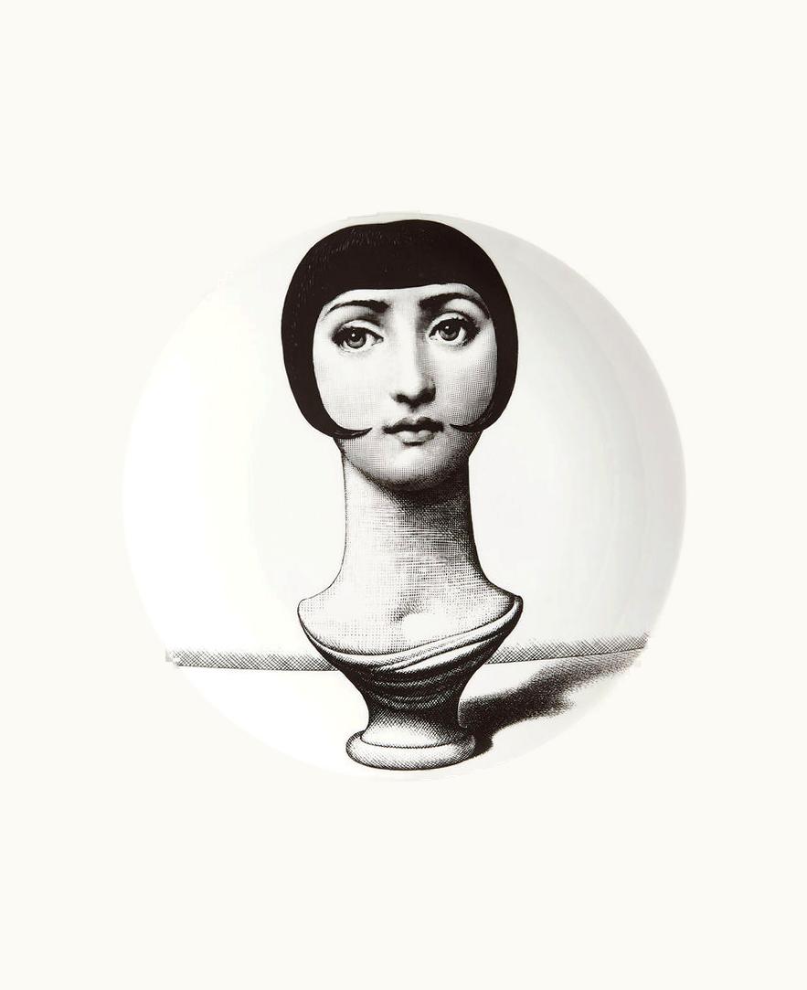 Fornasetti Fornasetti Wall Plate Tema E Variazioni N.192 In White / Black