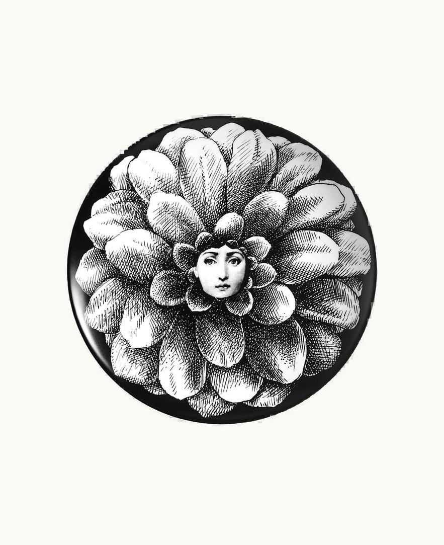 Fornasetti Fornasetti Wall Plate Tema E Variazioni N.124 In White / Black