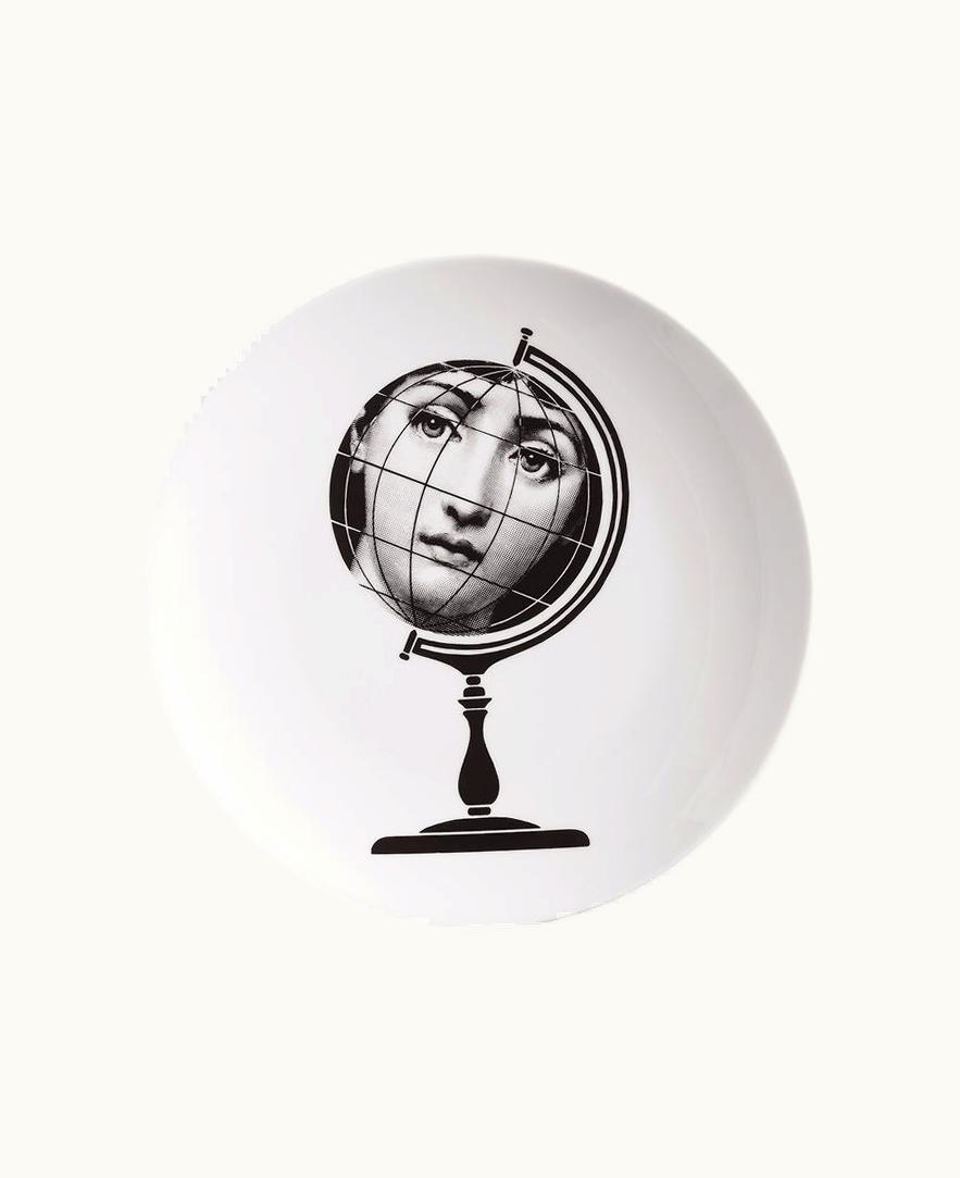 Fornasetti Fornasetti Wall Plate Tema E Variazioni N.119 In White / Black