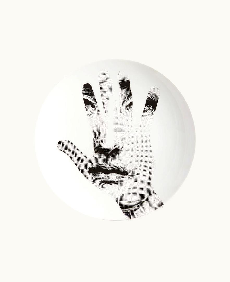 Fornasetti Fornasetti Wall Plate Tema E Variazioni N.15 In White / Black