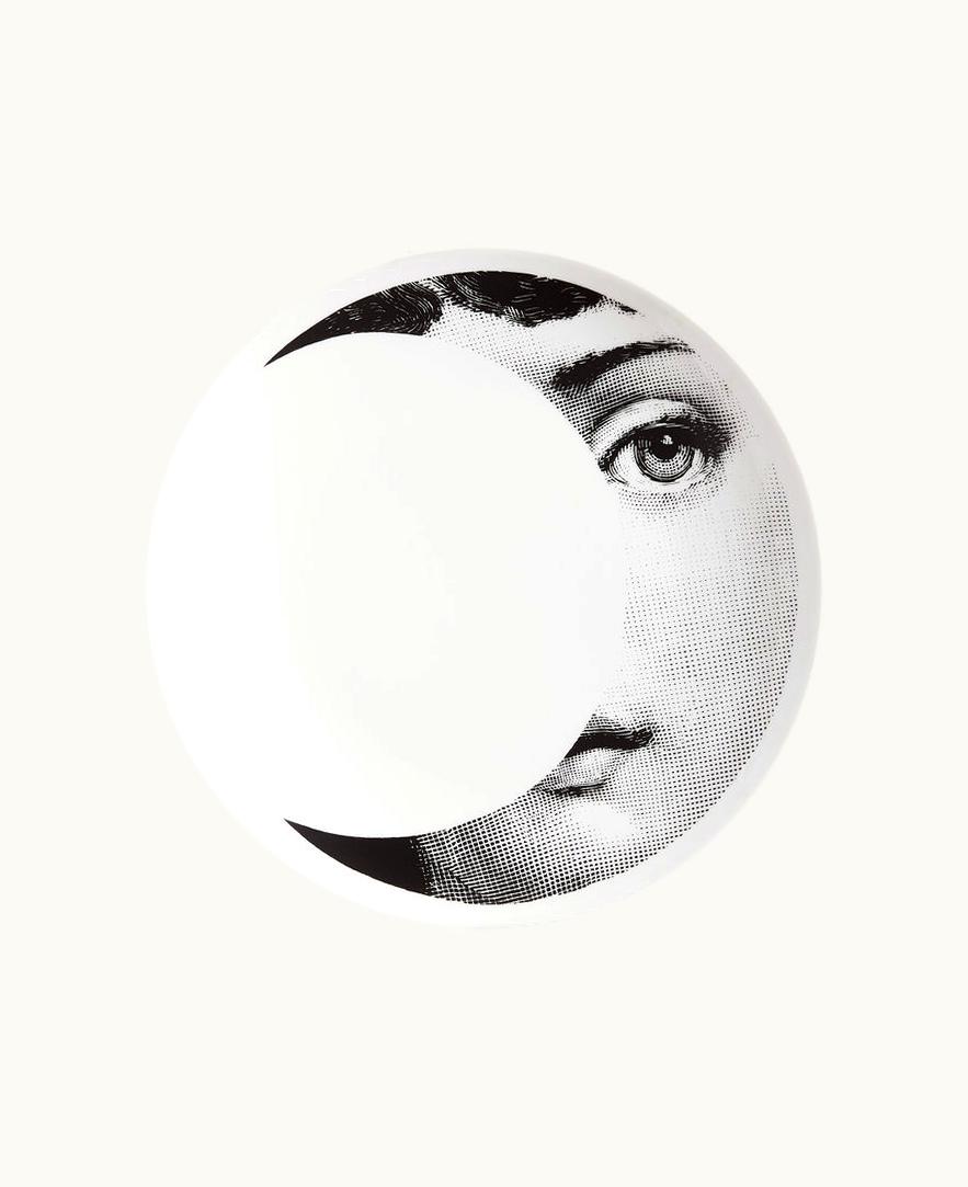 Fornasetti Fornasetti Wall Plate Tema E Variazioni N.39 In White / Black