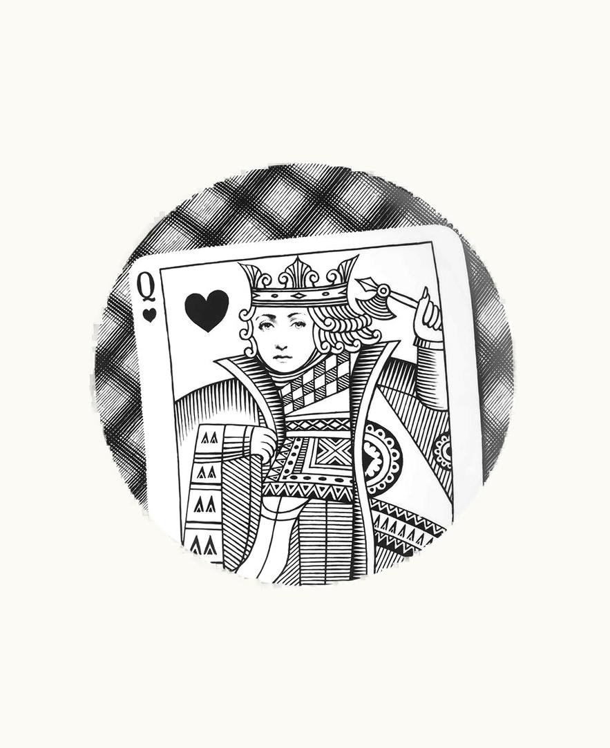 Fornasetti Fornasetti Wall Plate Tema E Variazioni N.208 In White / Black