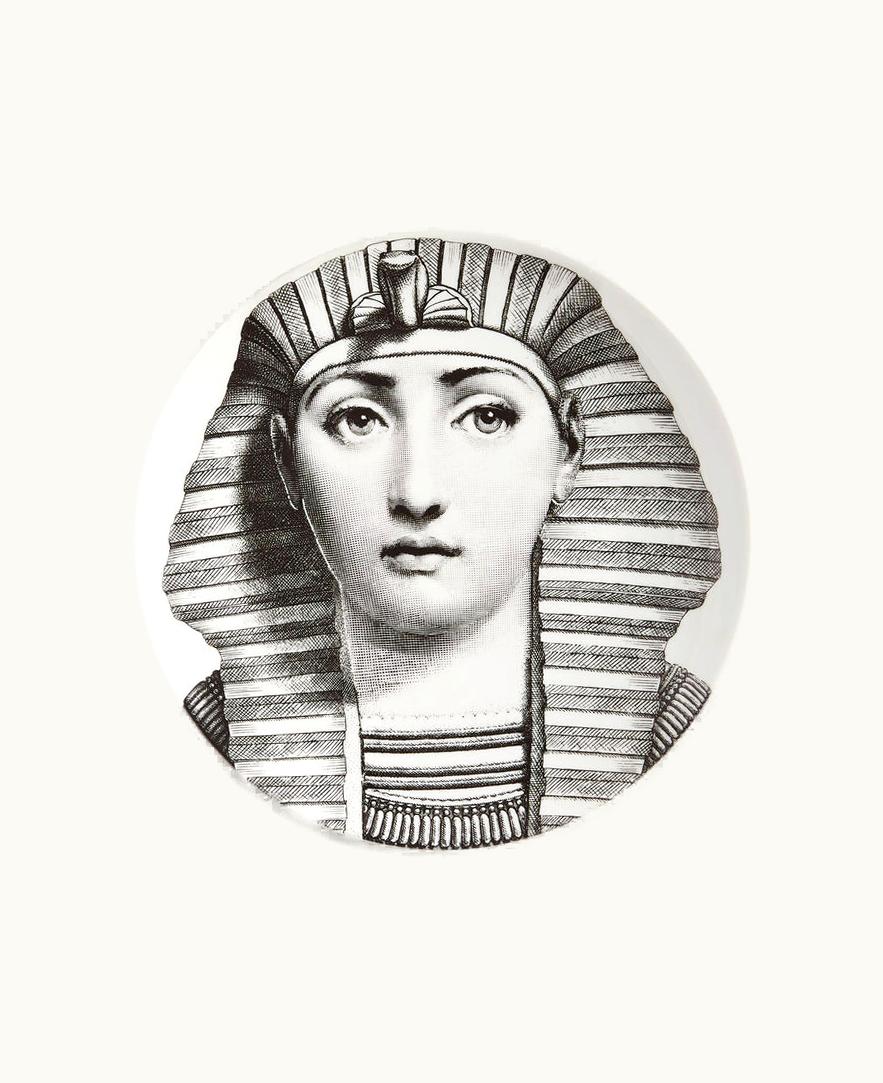 Fornasetti Fornasetti Wall Plate Tema E Variazioni N.221 In White / Black