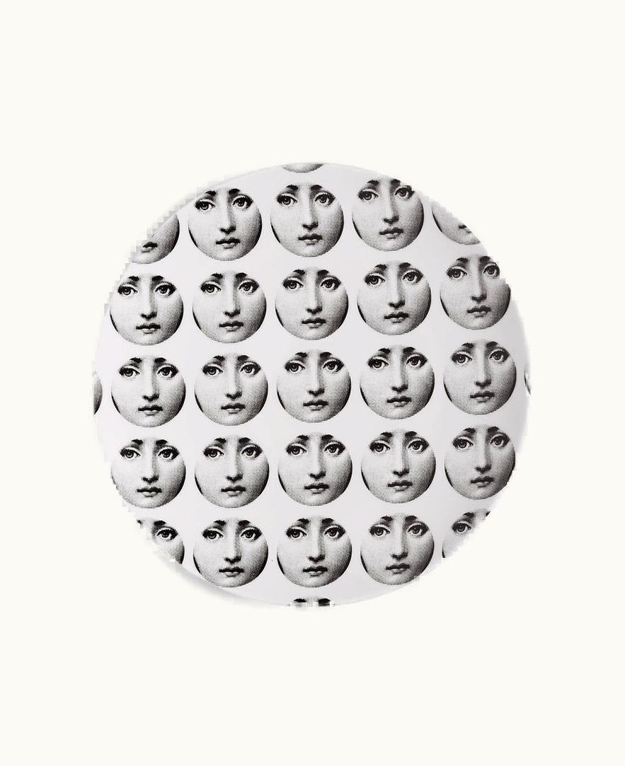 Fornasetti Fornasetti Wall Plate Tema E Variazioni N.197 In White / Black