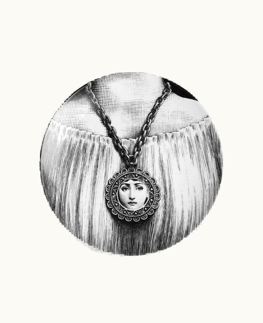 Fornasetti Fornasetti Wall Plate Tema E Variazioni N.206 In White / Black