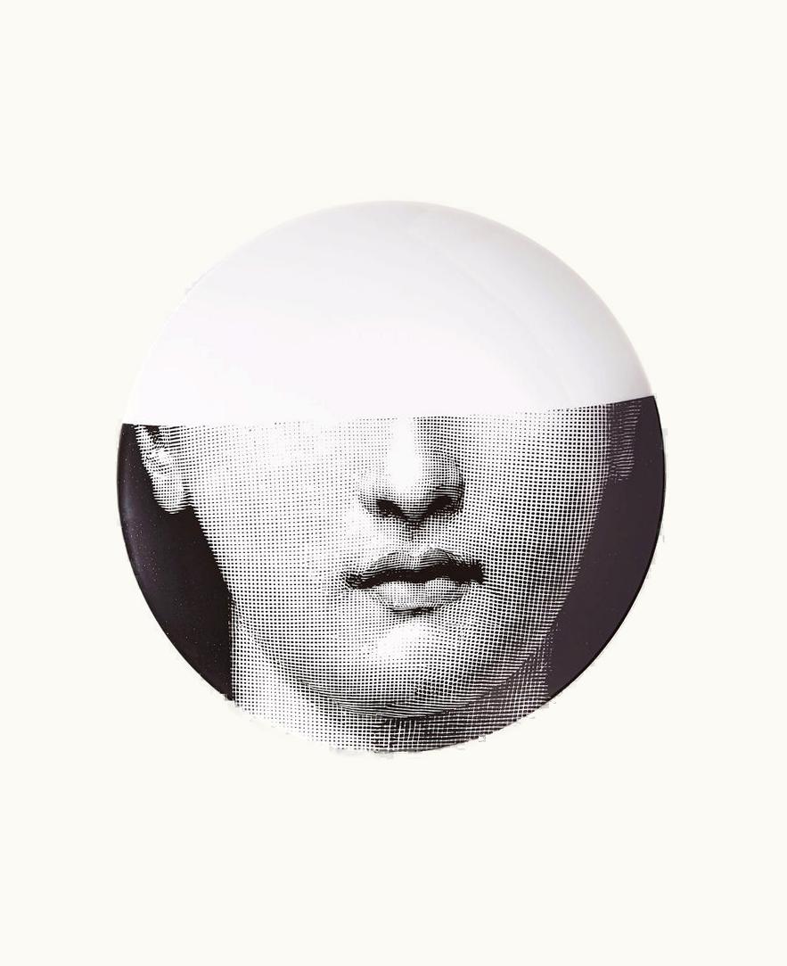 Fornasetti Fornasetti Wall Plate Tema E Variazioni N.7 In White / Black